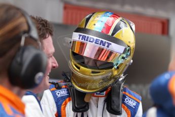 World © Octane Photographic Ltd. Saturday 10th May 2014. GP2 Race 1 Parc Ferme – Circuit de Catalunya, Barcelona, Spain. Johnny Cecotto - Trident (1st). Digital Ref :