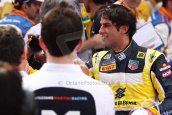 World © Octane Photographic Ltd. Saturday 10th May 2014. GP2 Race 1 Parc Ferme – Circuit de Catalunya, Barcelona, Spain. Felipe Nasr - Carlin (3rd). Digital Ref :