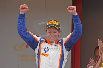 World © Octane Photographic Ltd. Saturday 10th May 2014. GP2 Race 1 Podium – Circuit de Catalunya, Barcelona, Spain. Johnny Cecotto - Trident (1st). Digital Ref :