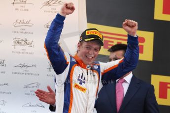 World © Octane Photographic Ltd. Saturday 10th May 2014. GP2 Race 1 Podium – Circuit de Catalunya, Barcelona, Spain. Johnny Cecotto - Trident (1st). Digital Ref :