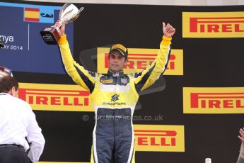 World © Octane Photographic Ltd. Saturday 10th May 2014. GP2 Race 1 Podium – Circuit de Catalunya, Barcelona, Spain. Felipe Nasr - Carlin (3rd). Digital Ref :