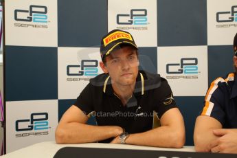 World © Octane Photographic Ltd. Saturday 10th May 2014. GP2 Race 1 Press conference – Circuit de Catalunya, Barcelona, Jolyon Palmer - DAMS (2nd). Digital Ref :