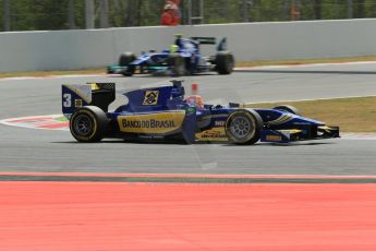 World © Octane Photographic Ltd. Saturday 10th May 2014. GP2 Race 1 – Circuit de Catalunya, Barcelona, Spain. Felipe Nasr - Carlin. Digital Ref :