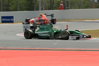 World © Octane Photographic Ltd. Saturday 10th May 2014. GP2 Race 1 – Circuit de Catalunya, Barcelona, Spain. Rio Haryanto - EQ8 Caterham Racing. Digital Ref :