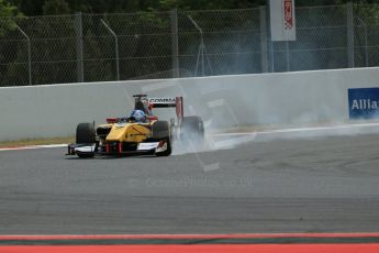 World © Octane Photographic Ltd. Saturday 10th May 2014. GP2 Race 1 – Circuit de Catalunya, Barcelona, Spain. Jolyon Palmer - DAMS – Digital Ref :