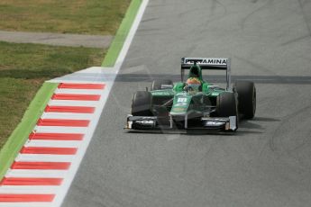 World © Octane Photographic Ltd. Saturday 10th May 2014. GP2 Race 1 – Circuit de Catalunya, Barcelona, Spain. Rio Haryanto - EQ8 Caterham Racing. Digital Ref :