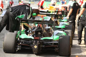 World © Octane Photographic Ltd. Saturday 10th May 2014. GP3 Qualifying – Circuit de Catalunya, Barcelona, Spain. Nick Yelloly,  Richie Stanaway  and Alfonso Celis jr - Status Grand Prix. Digital Ref :