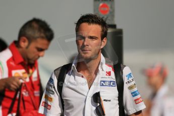 World © Octane Photographic Ltd. Saturday 10th May 2014. Circuit de Catalunya - Spain - Formula 1 Paddock. Sauber C33 – Giedo van der Garde - Reserve Driver. Digital Ref: 0933lb1d6387