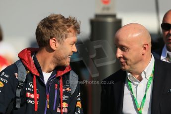 World © Octane Photographic Ltd. Saturday 10th May 2014. Circuit de Catalunya - Spain - Formula 1 Paddock. Infiniti Red Bull Racing RB10 - Sebastian Vettel. Digital Ref: 0933lb1d6421
