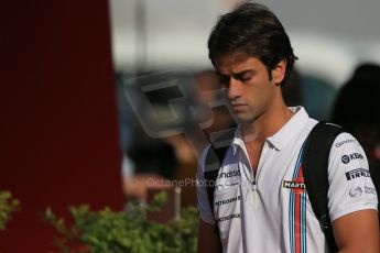 World © Octane Photographic Ltd. Saturday 10th May 2014. Circuit de Catalunya - Spain - Formula 1 Paddock. Williams Martini Racing FW36 – Felipe Nasr – Reserve Driver. Digital Ref: 0933lb1d6442