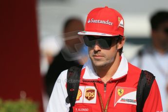 World © Octane Photographic Ltd. Saturday 10th May 2014. Circuit de Catalunya - Spain - Formula 1 Paddock. Scuderia Ferrari F14T - Fernando Alonso. Digital Ref: 0933lb1d6541