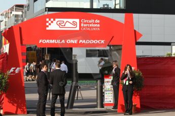 World © Octane Photographic Ltd. Saturday 10th May 2014. Circuit de Catalunya - Spain - Formula 1 Paddock Entrance. Digital Ref: 0935cb7d9421