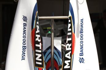 World © Octane Photographic Ltd. Saturday 10th May 2014. Circuit de Catalunya - Spain - Formula 1 Practice 3. Williams Martini Racing FW36 – Engine Covers. Digital Ref: 0935cb7d9615