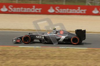 World © Octane Photographic Ltd. Saturday 10th May 2014. Circuit de Catalunya - Spain - Formula 1 Practice 3. Sauber C33 – Adrian Sutil. Digital Ref: 0935lb1d3585
