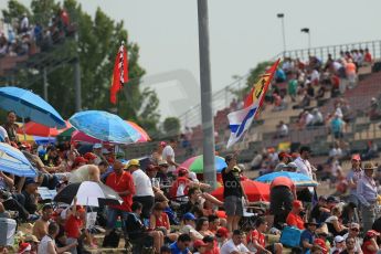 World © Octane Photographic Ltd. Saturday 10th May 2014. Circuit de Catalunya - Spain - Formula 1 Practice 3. Fan and flags. Digital Ref: 0935lb1d7096