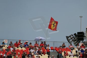 World © Octane Photographic Ltd. Saturday 10th May 2014. Circuit de Catalunya - Spain - Formula 1 Practice 3. Fan and flags. Digital Ref: 0935lb1d7101