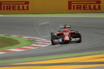 World © Octane Photographic Ltd. Saturday 10th May 2014. Circuit de Catalunya - Spain - Formula 1 Practice 3. Scuderia Ferrari F14T – Kimi Raikkonen. Digital Ref: 0935lb1d7171