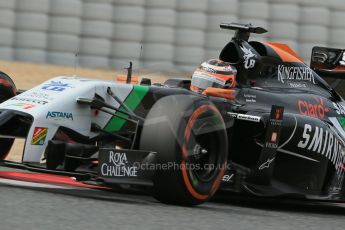 World © Octane Photographic Ltd. Saturday 10th May 2014. Circuit de Catalunya - Spain - Formula 1 Practice 3. Sahara Force India VJM07 – Nico Hulkenburg. Digital Ref : 0935lb1d7338