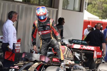 World © Octane Photographic Ltd. Saturday 10th May 2014. Circuit de Catalunya - Spain - Formula 1 Qualifying. Lotus F1 Team E22 - Romain Grosjean. Digital Ref: 0936cb7d9877