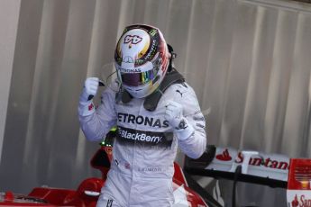 World © Octane Photographic Ltd. Saturday 10th May 2014. Circuit de Catalunya - Spain - Formula 1 Qualifying. Mercedes AMG Petronas F1 W05 Hybrid – Lewis Hamilton. Digital Ref: 0936cb7d9924