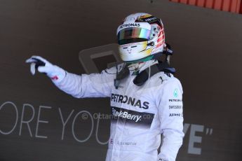 World © Octane Photographic Ltd. Saturday 10th May 2014. Circuit de Catalunya - Spain - Formula 1 Qualifying. Mercedes AMG Petronas F1 W05 Hybrid – Lewis Hamilton. Digital Ref: 0936cb7d9933