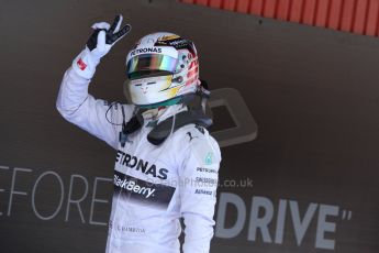 World © Octane Photographic Ltd. Saturday 10th May 2014. Circuit de Catalunya - Spain - Formula 1 Qualifying. Mercedes AMG Petronas F1 W05 Hybrid - Lewis Hamilton. Digital Ref: 0936cb7d9935
