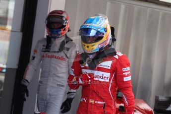 World © Octane Photographic Ltd. Saturday 10th May 2014. Circuit de Catalunya - Spain - Formula 1 Qualifying. Scuderia Ferrari F14T - Fernando Alonso. Digital Ref: 0936cb7d9947