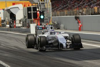 World © Octane Photographic Ltd. Saturday 10th May 2014. Circuit de Catalunya - Spain - Formula 1 Qualifying. Williams Martini Racing FW36 – Valtteri Bottas Digital Ref: 0936lb1d4032