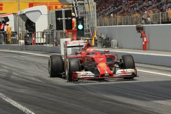 World © Octane Photographic Ltd. Saturday 10th May 2014. Circuit de Catalunya - Spain - Formula 1 Qualifying. Scuderia Ferrari F14T – Kimi Raikkonen. Digital Ref: 0936lb1d4042