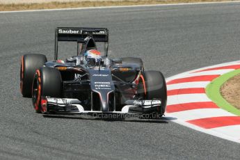 World © Octane Photographic Ltd. Saturday 10th May 2014. Circuit de Catalunya - Spain - Formula 1 Qualifying. Sauber C33 – Adrian Sutil. Digital Ref: 0936lb1d7502