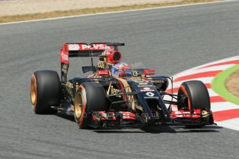 World © Octane Photographic Ltd. Saturday 10th May 2014. Circuit de Catalunya - Spain - Formula 1 Qualifying. Lotus F1 Team E22 - Romain Grosjean. Digital Ref: 0936lb1d7549