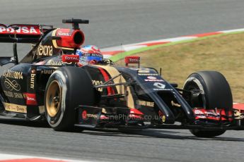 World © Octane Photographic Ltd. Saturday 10th May 2014. Circuit de Catalunya - Spain - Formula 1 Qualifying. Lotus F1 Team E22 - Romain Grosjean. Digital Ref: 0936lb1d7759