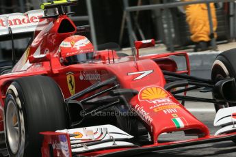 World © Octane Photographic Ltd. Saturday 10th May 2014. Circuit de Catalunya - Spain - Formula 1 Qualifying. Scuderia Ferrari F14T – Kimi Raikkonen. Digital Ref: 0936lb1d8081