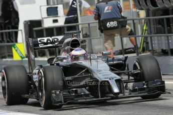 World © Octane Photographic Ltd. Saturday 10th May 2014. Circuit de Catalunya - Spain - Formula 1 Qualifying. McLaren Mercedes MP4/29 - Jenson Button. Digital Ref: 0936lb1d8094
