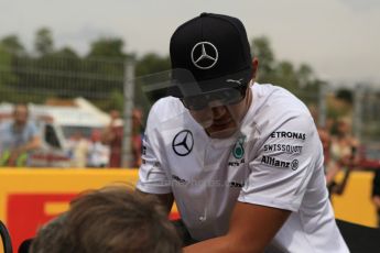 World © Octane Photographic Ltd. Sunday 11th May 2014. Circuit de Catalunya - Spain - Formula 1 Driver Parade. Mercedes AMG Petronas F1 W05 Hybrid – Lewis Hamilton. Digital Ref: