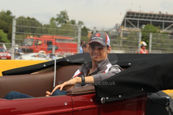 World © Octane Photographic Ltd. Sunday 11th May 2014. Circuit de Catalunya - Spain - Formula 1 Driver Parade. Sauber C33 - Esteban Gutierrez. Digital Ref: