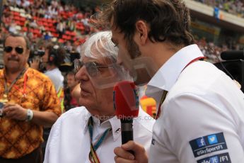 World © Octane Photographic Ltd. Sunday 11th May 2014. Circuit de Catalunya - Spain - Formula 1 Grid. Bernie Ecclestone. Digital Ref: