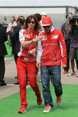 World © Octane Photographic Ltd. Sunday 11th May 2014. Circuit de Catalunya - Spain - Formula 1 Driver Parade. Scuderia Ferrari F14T - Fernando Alonso. Digital Ref: