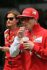 World © Octane Photographic Ltd. Sunday 11th May 2014. Circuit de Catalunya - Spain - Formula 1 Driver Parade. Scuderia Ferrari F14T – Kimi Raikkonen. Digital Ref: