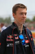 World © Octane Photographic Ltd. Sunday 11th May 2014. Circuit de Catalunya - Spain - Formula 1 Driver Parade. Scuderia Toro Rosso STR 9 – Daniil Kvyat. Digital Ref: