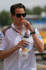 World © Octane Photographic Ltd. Sunday 11th May 2014. Circuit de Catalunya - Spain - Formula 1 Driver Parade. Sauber C33 – Adrian Sutil. Digital Ref: