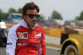 World © Octane Photographic Ltd. Sunday 11th May 2014. Circuit de Catalunya - Spain - Formula 1 Driver Parade. Scuderia Ferrari F14T - Fernando Alonso. Digital Ref: