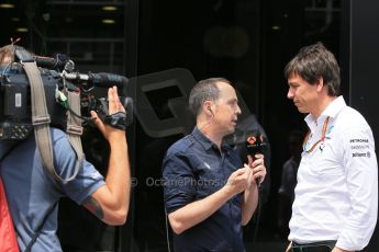 World © Octane Photographic Ltd. Sunday 11th May 2014. Circuit de Catalunya - Spain - Formula 1 Driver Parade. Mercedes AMG Petronas - Toto Wolff. Digital Ref: