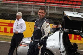 World © Octane Photographic Ltd. Sunday 11th May 2014. Circuit de Catalunya, Barcelona, Spain. F1/GP2/GP3 Mercedes SLS AMG Safety Car with Herbie Blash and Berndt Maylander. Digital Ref :