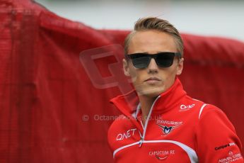 World © Octane Photographic Ltd. Sunday 11th May 2014. Circuit de Catalunya - Spain - Formula 1 Paddock. Marussia F1 Team MR03 - Max Chilton. Digital Ref: