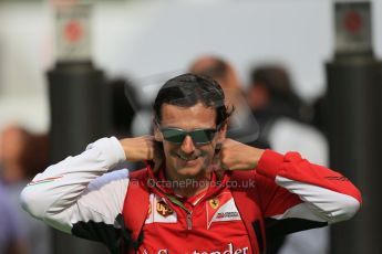 World © Octane Photographic Ltd. Sunday 11th May 2014. Circuit de Catalunya - Spain - Formula 1 Paddock. Scuderia Ferrari F14T – Pedro de la Rosa. Digital Ref: