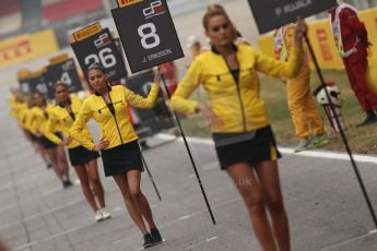 World © Octane Photographic Ltd. Sunday 11th May 2014. GP2 Race 2 – Circuit de Catalunya, Barcelona, Spain. F1/GP2/GP3 Grid Girls. Digital Ref :