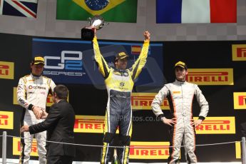 World © Octane Photographic Ltd. Sunday 11th May 2014. GP2 Race 2 – Circuit de Catalunya, Barcelona, Spain. Felipe Nasr (1st) - Carlin, Jolyon Palmer (2nd) - DAMS and Tom Dillmann (3rd) - Arden International. Digital Ref :