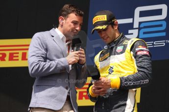 World © Octane Photographic Ltd. Sunday 11th May 2014. GP2 Race 2 – Circuit de Catalunya, Barcelona, Spain. Felipe Nasr (1st) - Carlin and Will Buxton. Digital Ref :