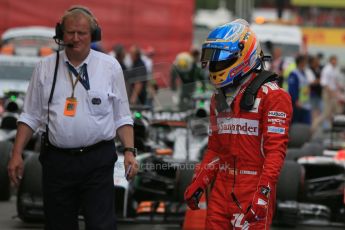 World © Octane Photographic Ltd. Sunday 11th May 2014. Circuit de Catalunya - Spain - Formula 1 Parc Ferme. Scuderia Ferrari F14T - Fernando Alonso. Digital Ref: